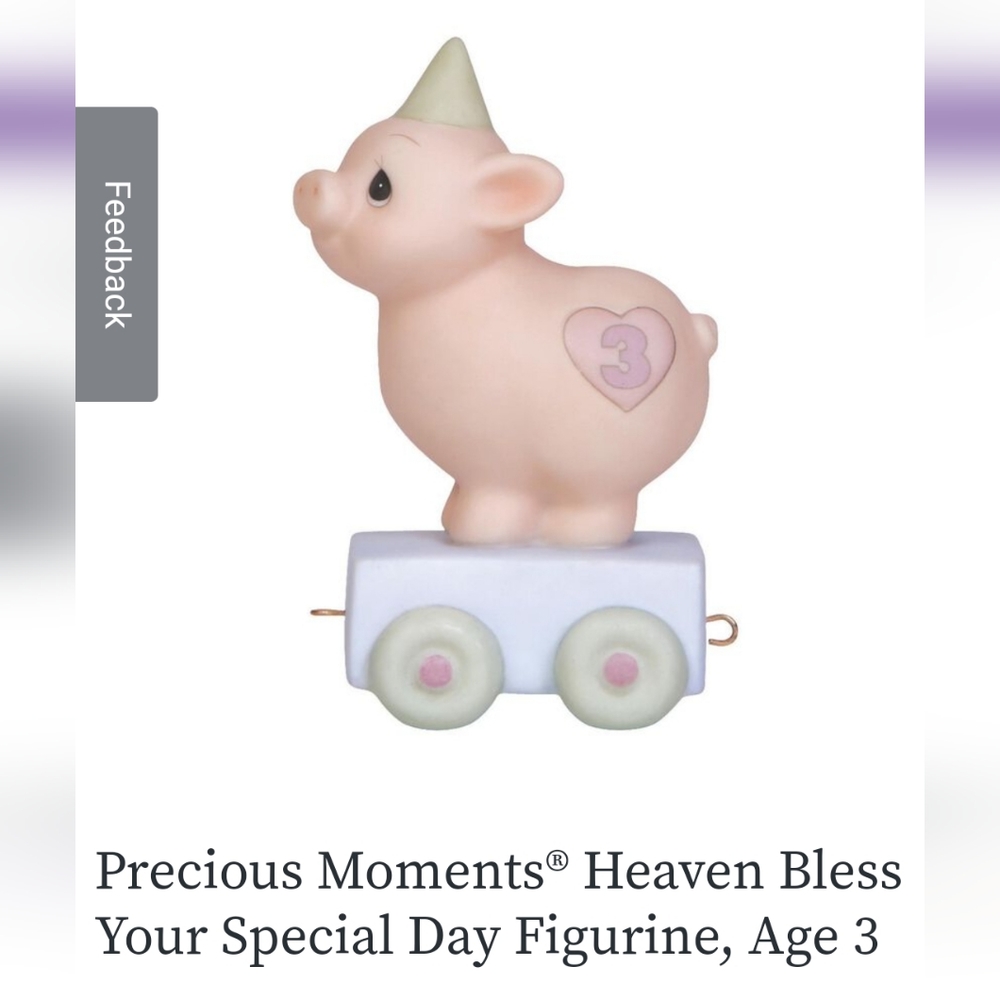 NIB Precious Moments - Heaven Bless Your Special Day Age 3 Figurine